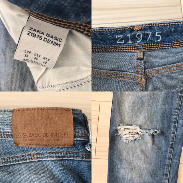 ZARA(ザラ)の【美品】ZARA ダメージデニム ストレッチ スキニー レディースのパンツ(デニム/ジーンズ)の商品写真