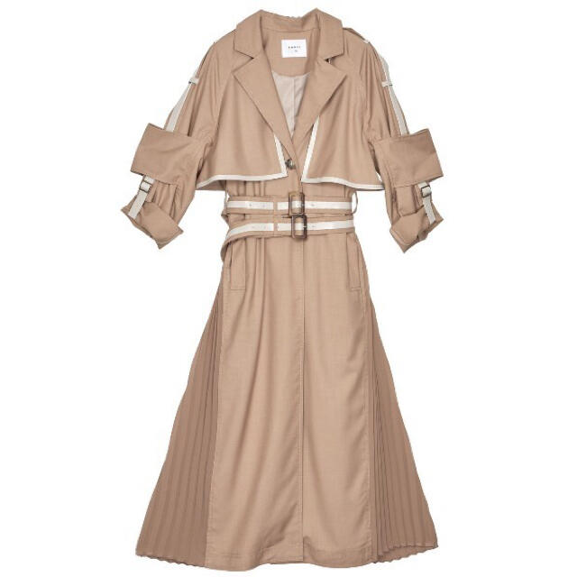 Ameri VINTAGE(アメリヴィンテージ)のROLL-UP SLEEVE PLEATS TRENCH COAT レディースのジャケット/アウター(トレンチコート)の商品写真