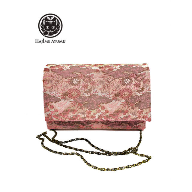 【現品1点限り‼︎】HAJIME AYUMU 高級和柄着物帯2wayバッグ 桜色 レディースのバッグ(ショルダーバッグ)の商品写真
