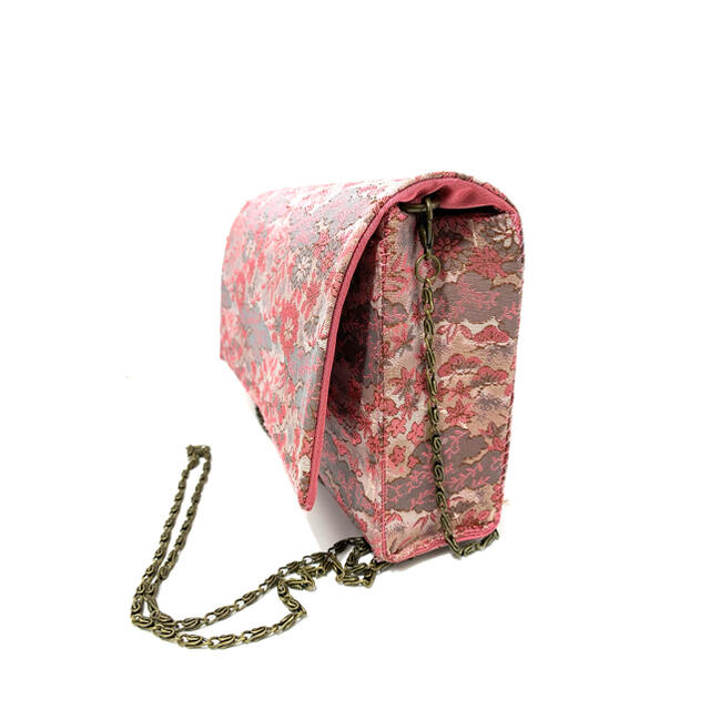 【現品1点限り‼︎】HAJIME AYUMU 高級和柄着物帯2wayバッグ 桜色 レディースのバッグ(ショルダーバッグ)の商品写真