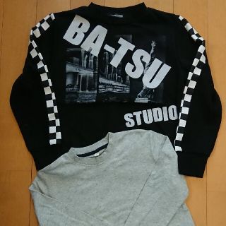 バツ(BA-TSU)の★１４０㎝★BA－TSU裏毛トレーナー&無地ロンT(Tシャツ/カットソー)