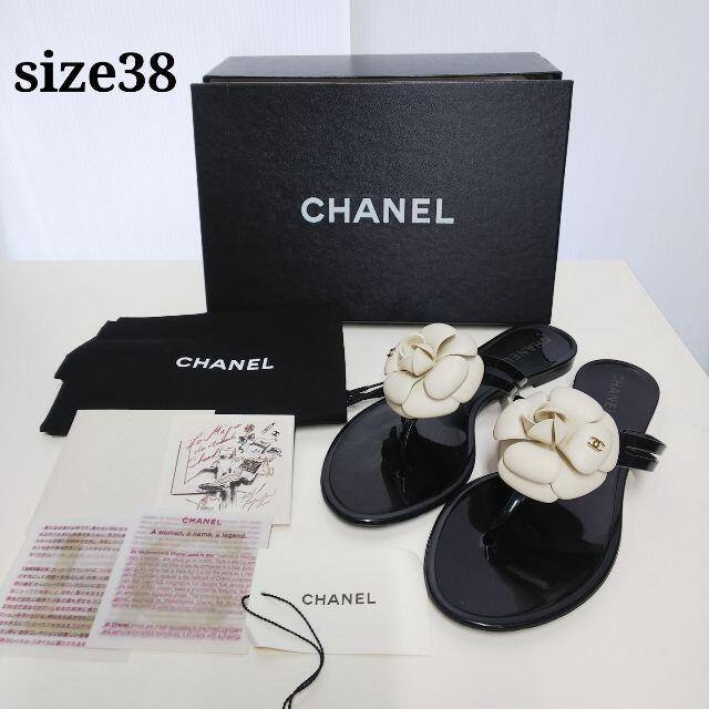 CHANEL(シャネル)のシャネル　カメリア　ビーチサンダル　38　25㎝相当　OJ026 レディースの靴/シューズ(ビーチサンダル)の商品写真