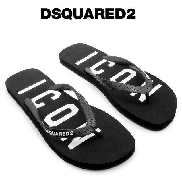 6 DSQUARED2 ブラック ビーチサンダル size 41 towinglouisvilleky.com