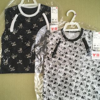 ユニクロ(UNIQLO)のユニクロ　ミッキー半袖Tシャツ　2枚組　サイズ100(Tシャツ/カットソー)