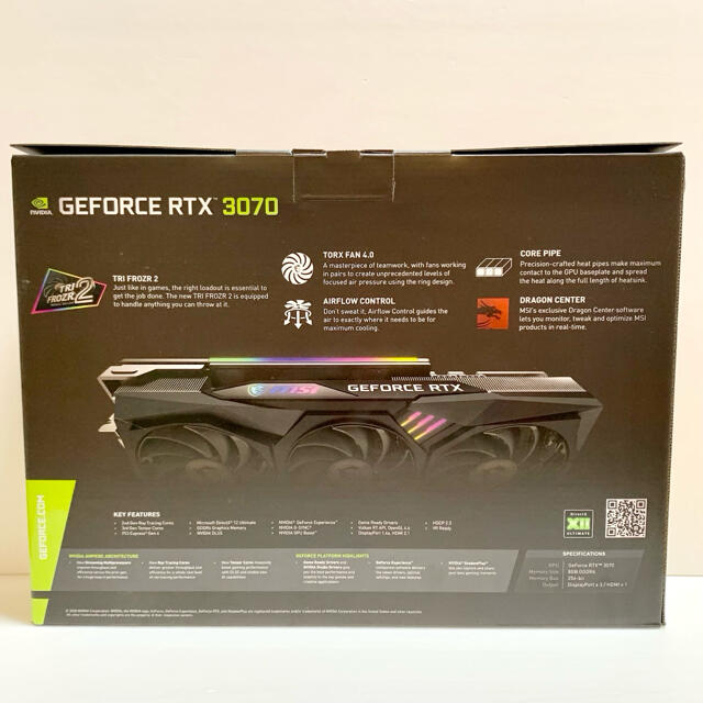 msi GEFORCE RTX 3070 GAMING X TRIO 8G 新品 スマホ/家電/カメラのPC/タブレット(PCパーツ)の商品写真