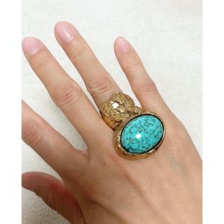 yves saint laurent ring ターコイズ サンローラン リング www