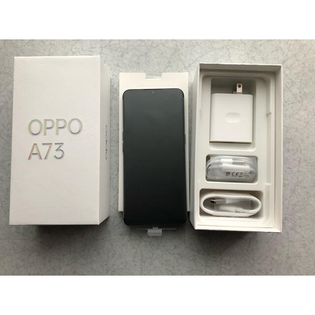 OPPO A73☆ネービーブルー☆新品未使用☆純正ケース(スマホカバー)付