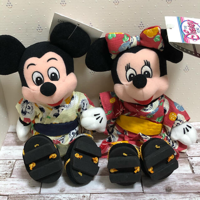 Disney - ディズニーストア ミッキー ミニー 浴衣 ぬいぐるみ 着物