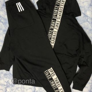 adidas - 希少 adidas アディダス スウェット上下セット 黒 XL・LL・O ... 新品 adidas アディダス 裏起毛 スウェット上下セット 黒 XL・O