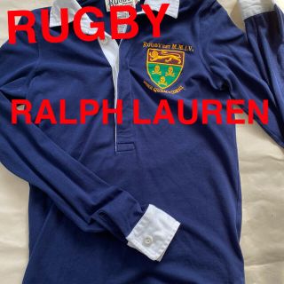 ラルフローレン(Ralph Lauren)のラグビー ラルフローレン ラガーシャツ 長袖 S ネイビー 米購入 ストレッチ(シャツ/ブラウス(長袖/七分))