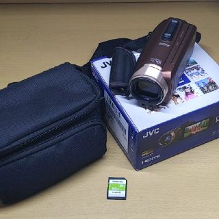 ビクター(Victor)のJVC エブリオGZ-F200-T本体、キャリーバッグ、SD64GB(ビデオカメラ)