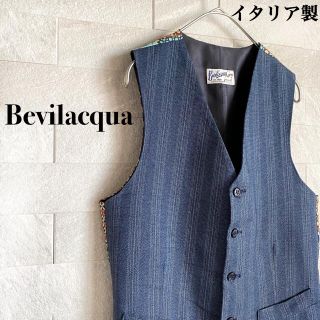 【希少デザイン】Bevilacqua ジレ ベスト ウェストコースト デニム 風(ベスト)