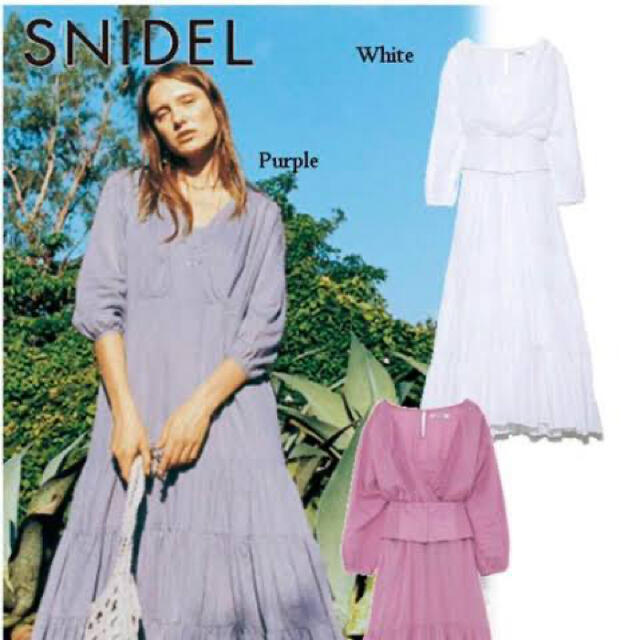 SNIDEL(スナイデル)の♡スナイデル♡　カシュクールコットンワンピース レディースのワンピース(ロングワンピース/マキシワンピース)の商品写真