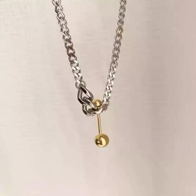 ALEXIA STAM(アリシアスタン)のContrast mix chain necklace No.432 レディースのアクセサリー(ネックレス)の商品写真