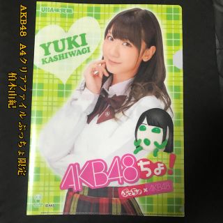 エーケービーフォーティーエイト(AKB48)のAKB48   A4クリアファイル 柏木由紀　ぷっちょ限定品(アイドルグッズ)