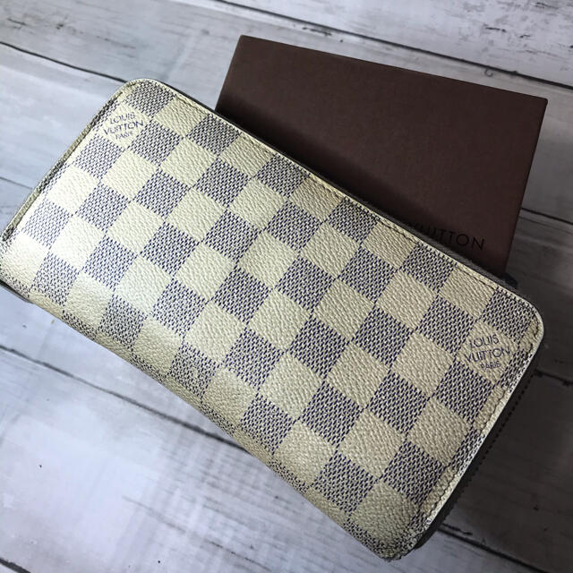 【LOUIS VUITTON】ダミエアズールラウンドファスナー長財布　ジッピー