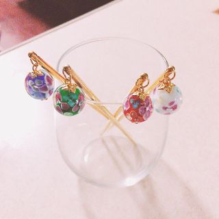 とんぼ玉のかんざし 各種 金色バージョン(ヘアアクセサリー)