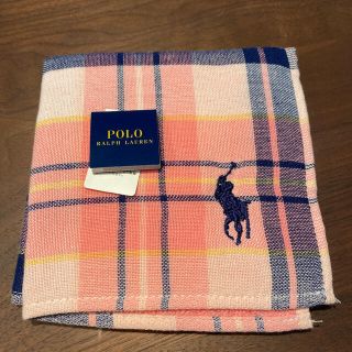 ポロラルフローレン(POLO RALPH LAUREN)のポロ　ラルフローレン　タオルハンカチ　ピンク(ハンカチ)