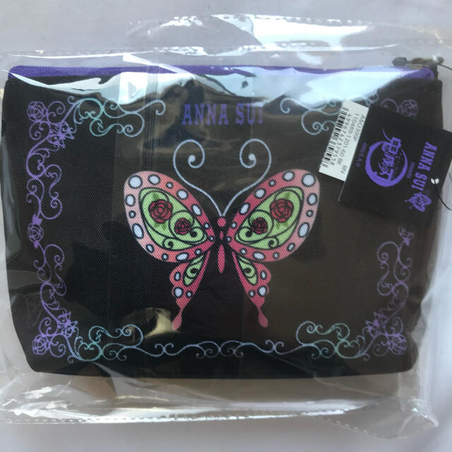 ANNA SUI(アナスイ)の【新品未開封】鬼滅の刃×ANNA SUI アナスイポーチ ブラック 胡蝶しのぶ エンタメ/ホビーのおもちゃ/ぬいぐるみ(キャラクターグッズ)の商品写真