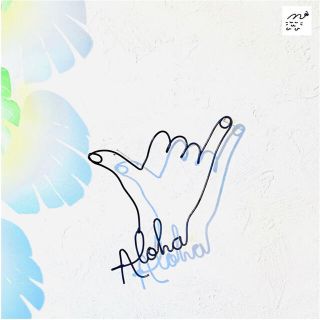 ハンドメイド♡№12.Shaka-Aloha♡壁掛けワイヤークラフトアート・中(アート/写真)