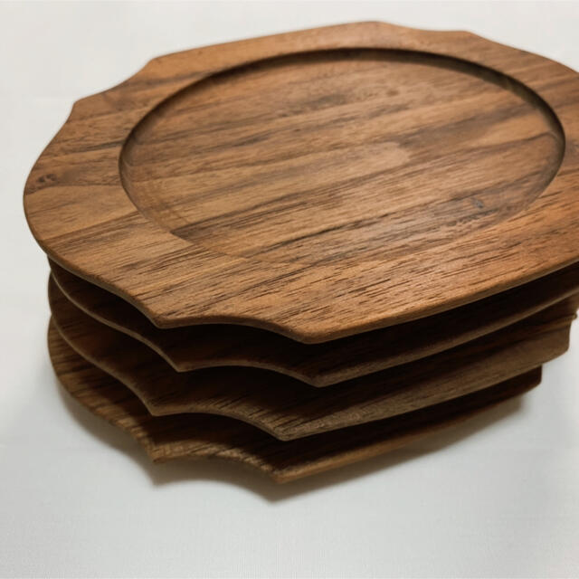 木の食器O’KEEFFE FURNITURE woodplate Sサイズ4枚セット