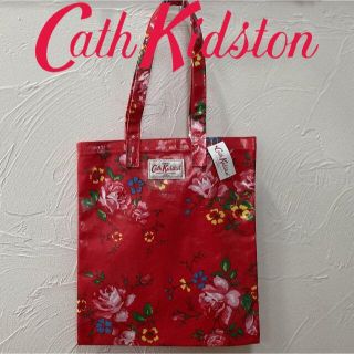 キャスキッドソン(Cath Kidston)の新品 UK製 キャスキッドソン オイルクロスブックバッグ ロージーレッド(トートバッグ)