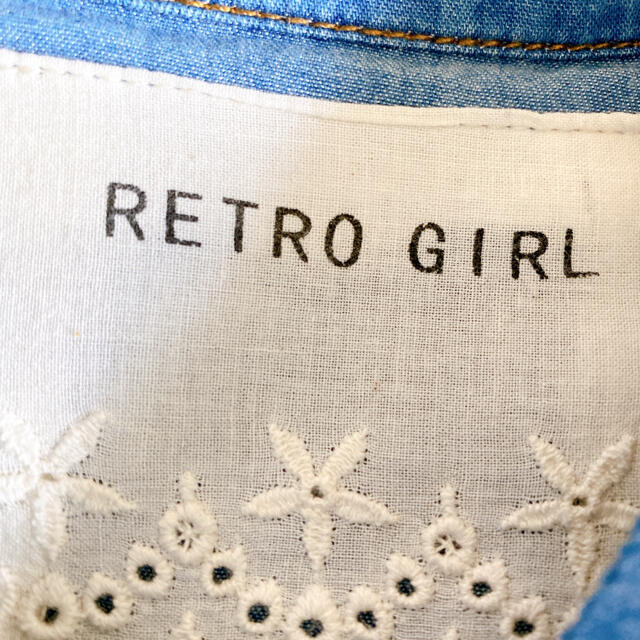 RETRO GIRL(レトロガール)のデニムロングシャツ レディースのトップス(シャツ/ブラウス(長袖/七分))の商品写真