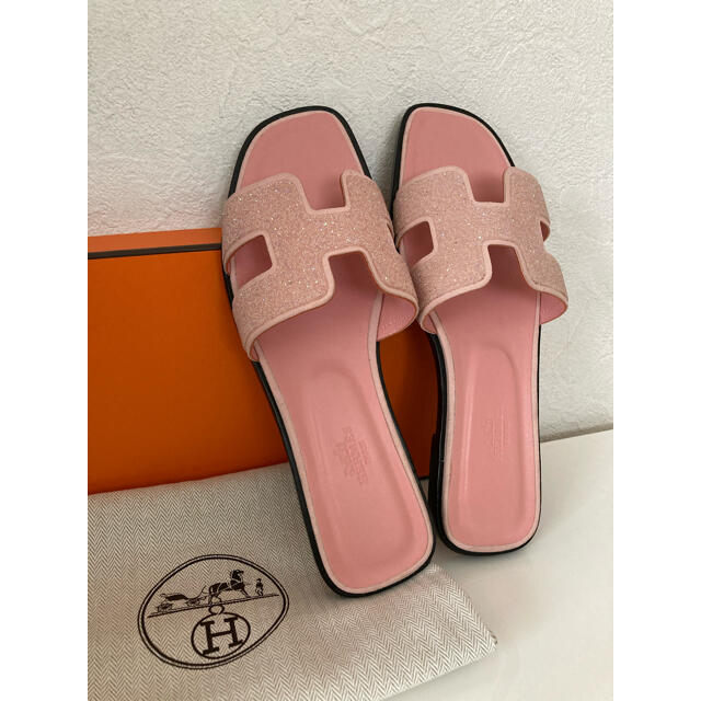 【SOLD OUT】HERMES♡エルメスHサンダル　オラン　クリスタルパウダー