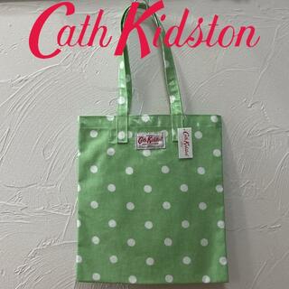 キャスキッドソン(Cath Kidston)の新品 UK製 キャスキッドソン オイルクロスブックバッグ スポットグリーン(トートバッグ)