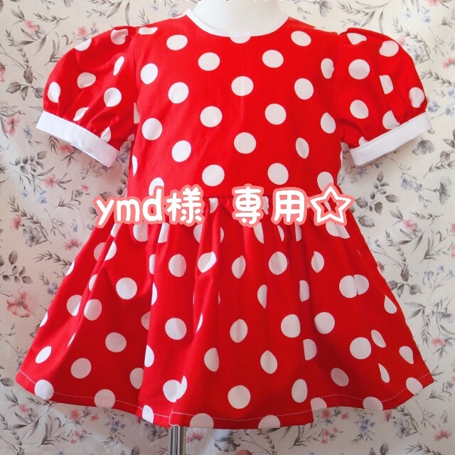 ymd様 専用☆ミニーちゃん　ワンピース襟なし100 キッズ/ベビー/マタニティのキッズ服女の子用(90cm~)(ワンピース)の商品写真