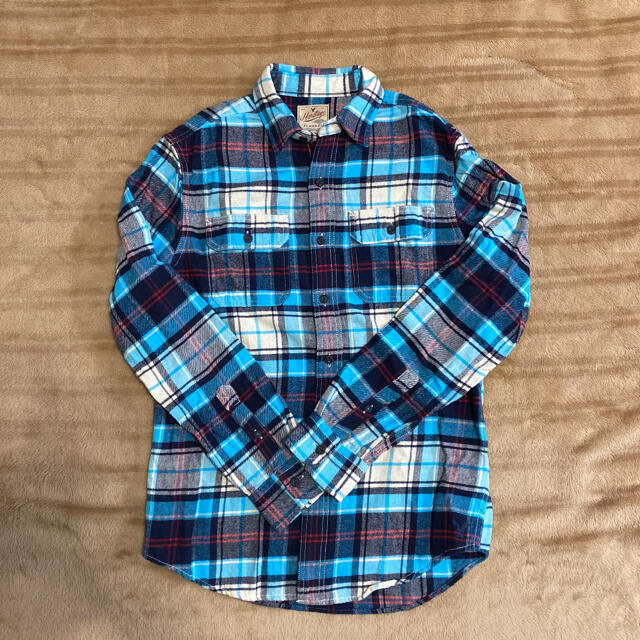 AmericanEagle(USA)ビンテージフランネルクレイジーチェックシャツ