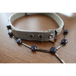 デプト(DEPT)のPurple stone choker  VTOPIA (ネックレス)