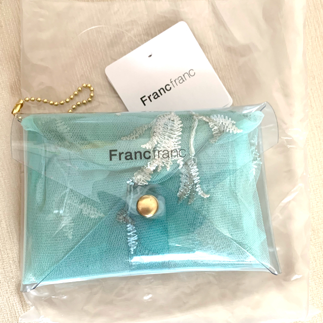 Francfranc(フランフラン)のFrancfranc チュールバッグ フラワー ライトオレンジ×ライトグリーン レディースのバッグ(エコバッグ)の商品写真