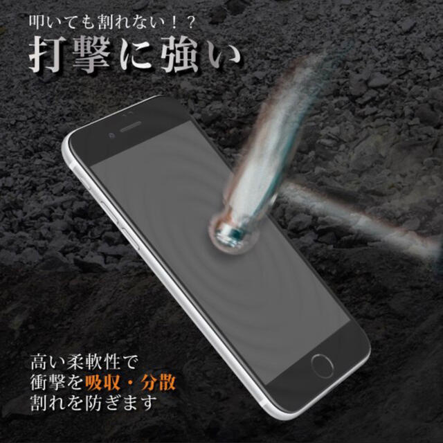 【目を保護する】ブルーライトカット　iPhone ガラスフィルム スマホ/家電/カメラのスマホアクセサリー(保護フィルム)の商品写真