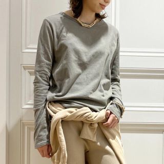 ドゥーズィエムクラス(DEUXIEME CLASSE)のDeuxieme Classe 最終価格新品　LayeringTシャツ　ブラウン(カットソー(長袖/七分))