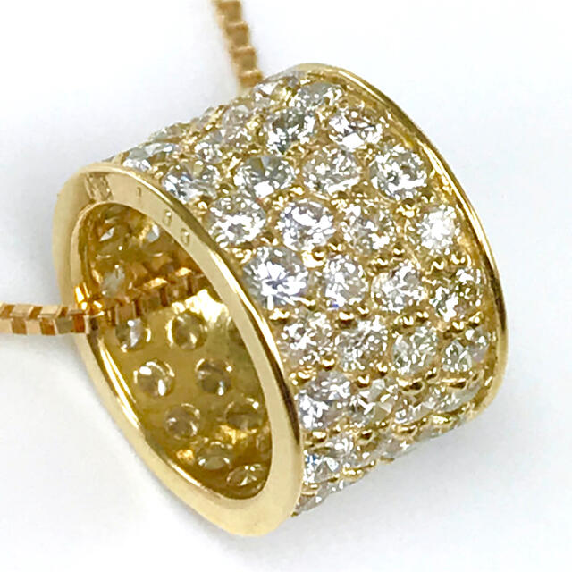 お見舞い 天然ダイヤモンド　1.00ct リングタイプネックレス　K18 ネックレス