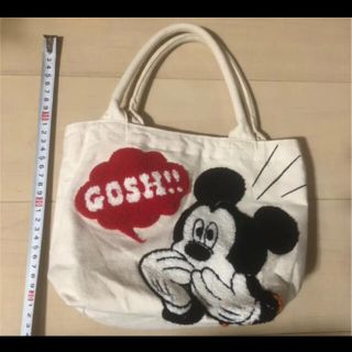 ディズニー(Disney)の極美品 Disney mickey ミッキー ミニトート お弁当袋 トートバッグ(キャラクターグッズ)