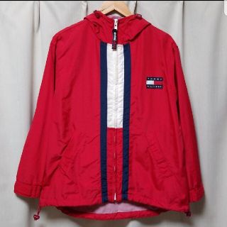 トミーヒルフィガー(TOMMY HILFIGER)の90s ビンテージ トミーヒルフィガー フラッグロゴ ナイロンジャケット(ナイロンジャケット)