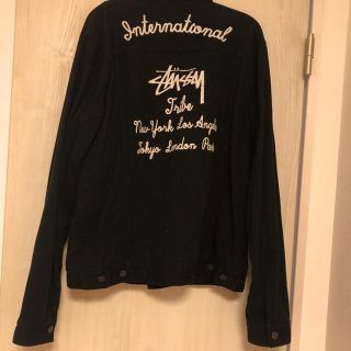 ステューシー(STUSSY)のSTUSSY ジャケット　Lサイズ　黒(Gジャン/デニムジャケット)