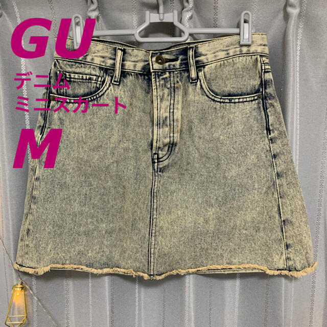 GU(ジーユー)の【GU】デニムミニスカート ビンテージ風 M レディースのスカート(ミニスカート)の商品写真