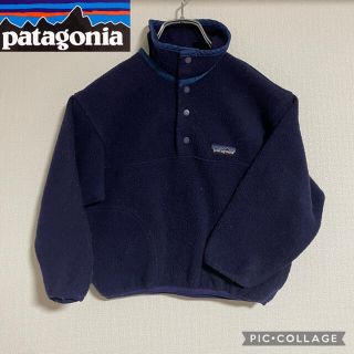 パタゴニア(patagonia)のパタゴニア　Patagonia キッズ　シンチラ　ネイビー(ジャケット/上着)