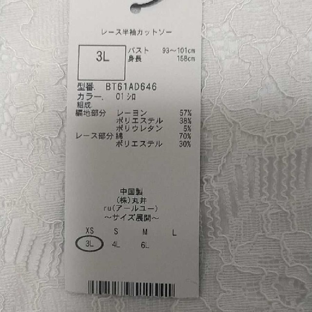 RU(アールユー)の最終値下げ☆レース半袖カットソー レディースのトップス(カットソー(半袖/袖なし))の商品写真