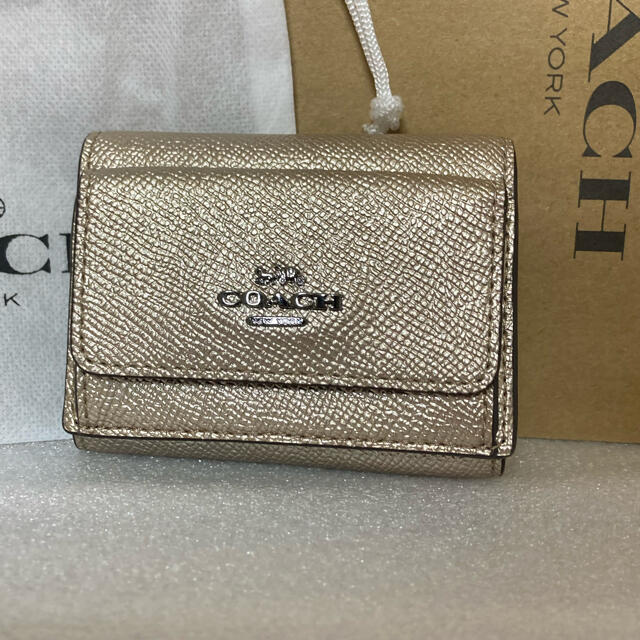 coach 新品　コーチ　ミニ財布　折財布　本革