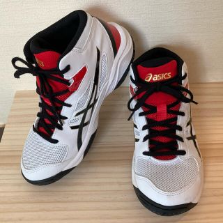 アシックス(asics)のasicsジュニア22.5cmバスケットシューズ ダンクショットMB8 ホワイト(バスケットボール)