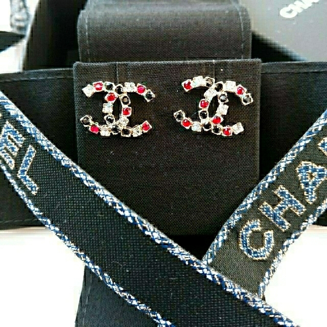 【直営店購入】CHANEL ピアス カラーストーン