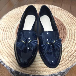 ザラ(ZARA)の新品 ZARA ザラ シューズ 靴 37 ネイビー(ローファー/革靴)