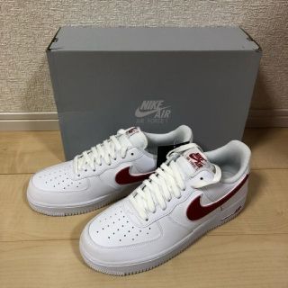 ナイキ(NIKE)のNIKE AIR FORCE 1 07 WHITE/GYM RED 27.5cm(スニーカー)