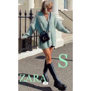 ザラ(ZARA)の専用出品です。ザラパッチポケットニットカーディガン グリーンとリラS 春色(カーディガン)