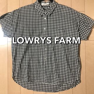 ローリーズファーム(LOWRYS FARM)の値下げ！ローリーズ ファーム　ギンガムチェックシャツ(シャツ/ブラウス(半袖/袖なし))