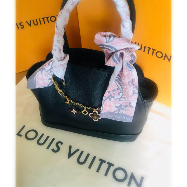 N ⑦ LOUISVUITTON ルイヴィトン リボンスカーフ バンド フラワー